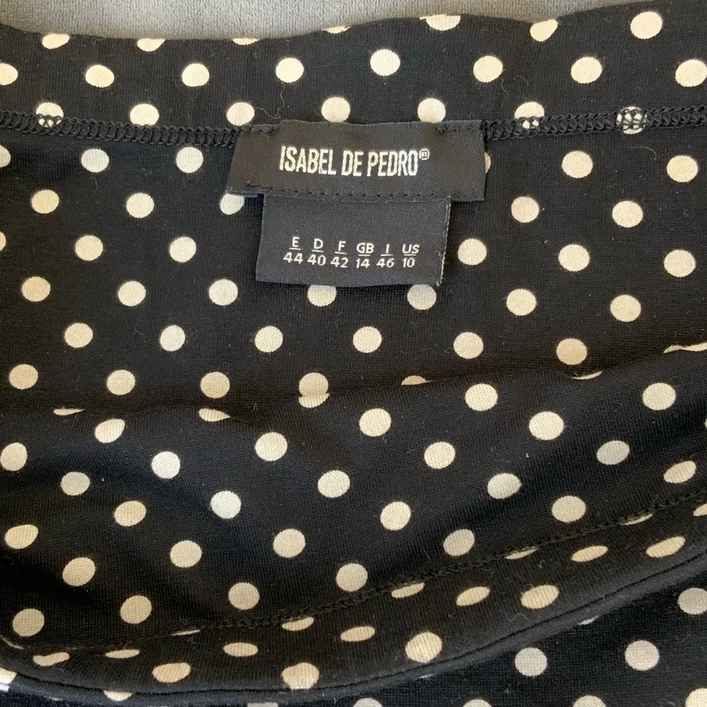 Isabel de Pedro Black and White Polka Dot Pencil Skirt - Picture 2 of 2
